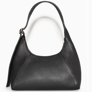 NWOT COS Black Textured Leather Shoulder Bag